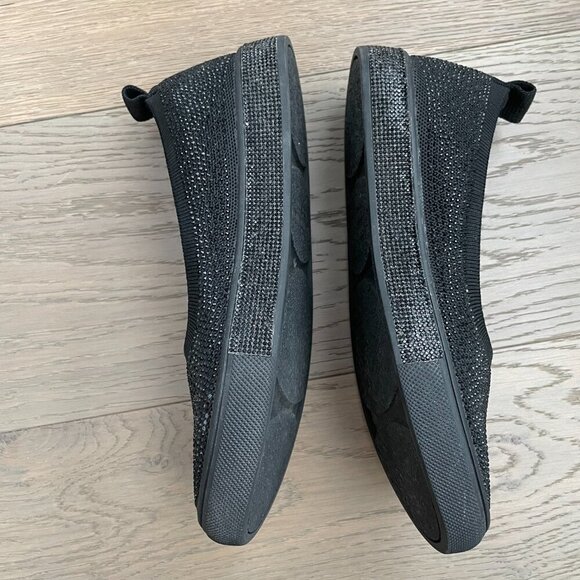 bernie mev. New York Casual Beaded Slip On Shoes Black w Subtle Sparkle Sz 40 - Picture 5 of 16